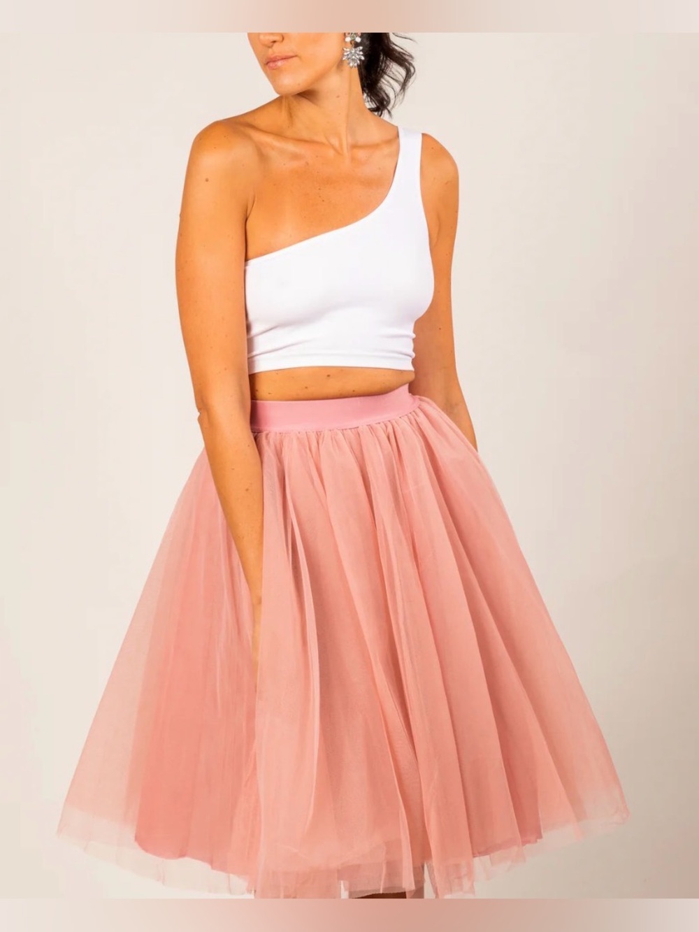 Rose Tulle knee length Ballerina Skirt - Picture 4 of 4